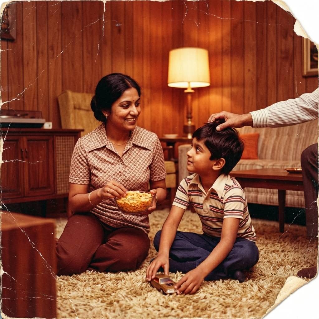 Brian Karaan as a child with his father in their Minneapolis home